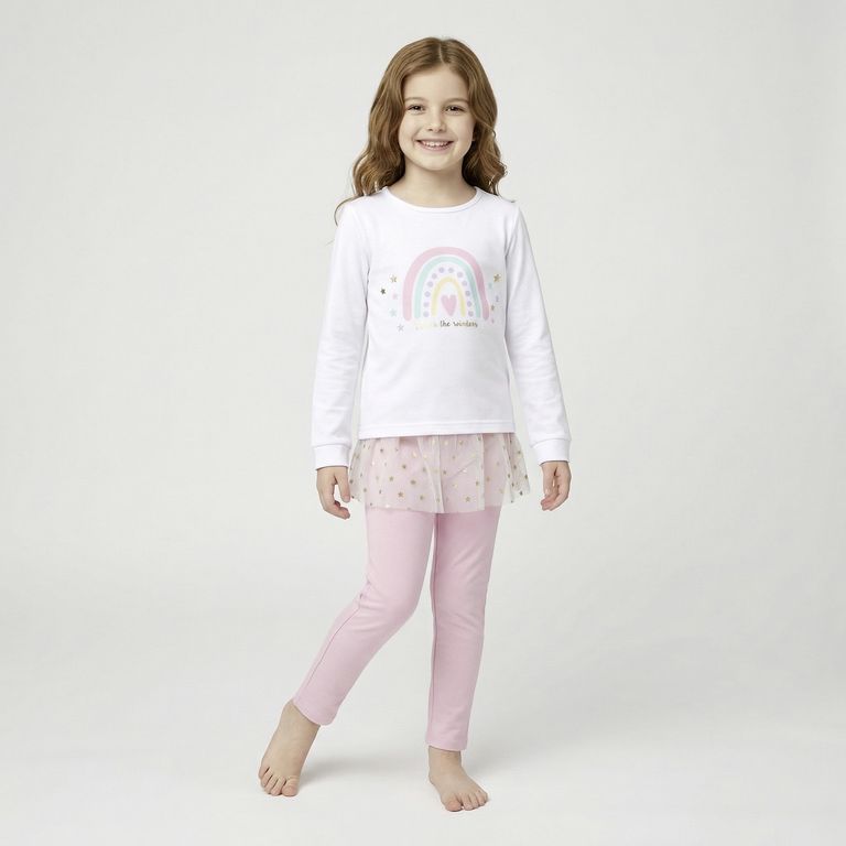 YAMP Pijama Niña Algodón 2 Piezas