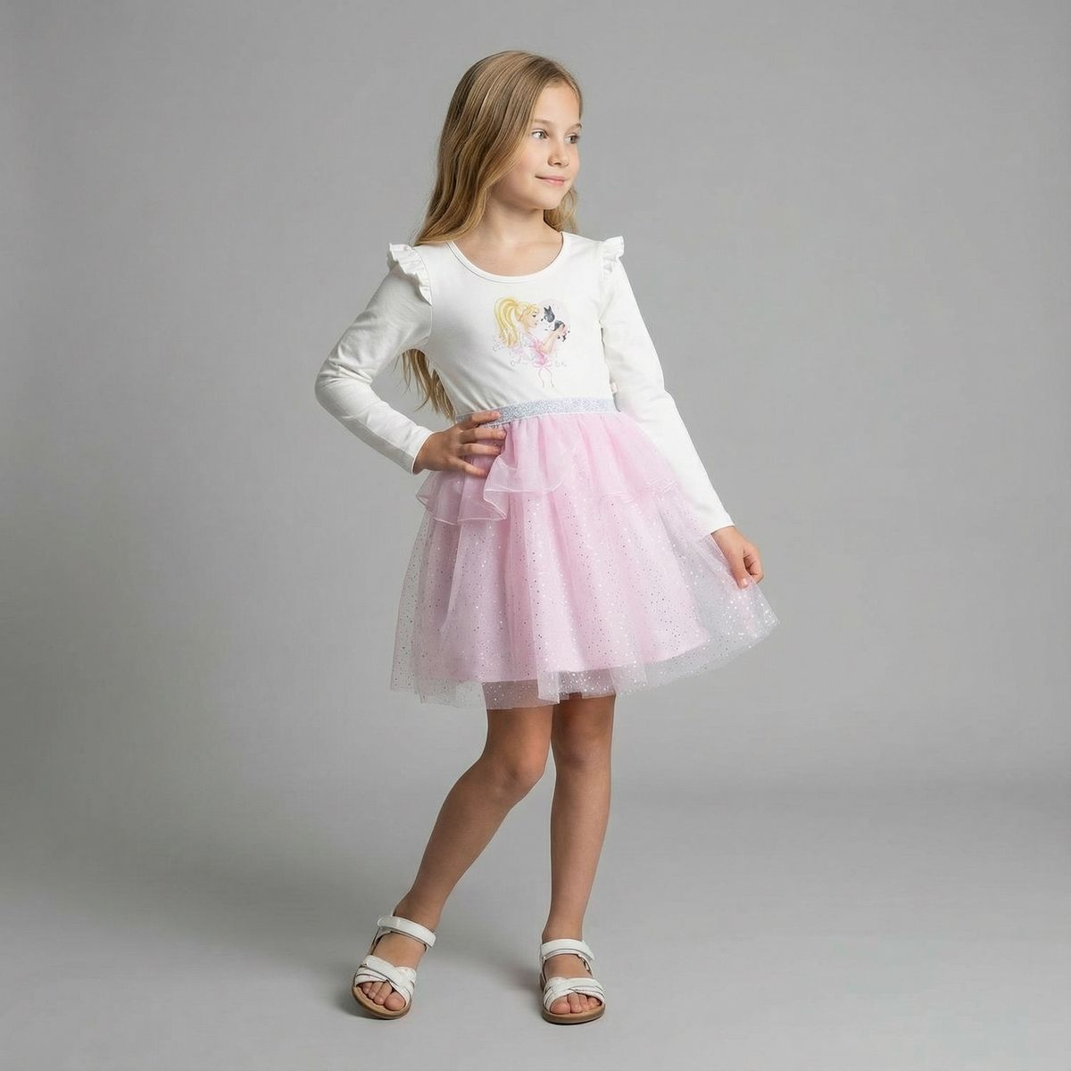 BARBIE - Vestido Niña Algodón Barbie