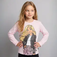 BARBIE - Polera Niña Algodón