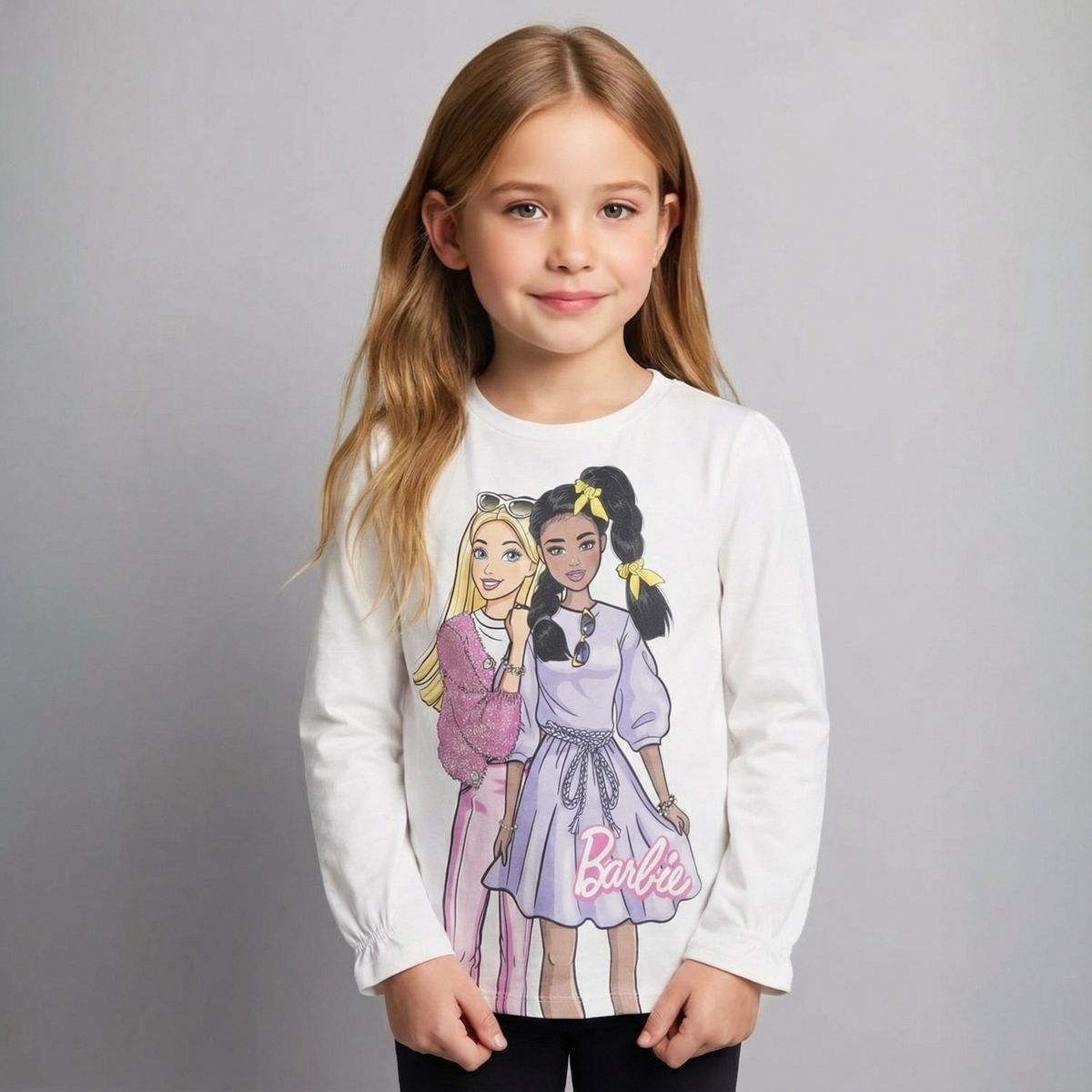 BARBIE - Polera Niña Algodón Barbie