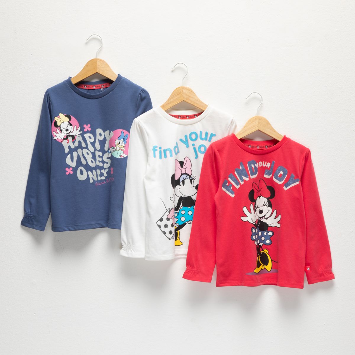 MINNIE - Pack 3 Polera Niña Algodón Minnie