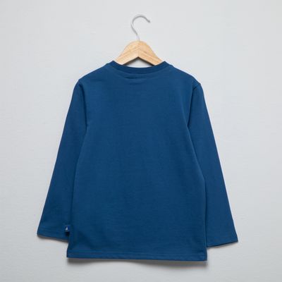 Imagen 2 del producto Polera Manga Larga Algodón Niño Azul
