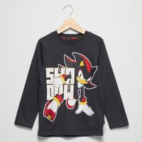 Polera Manga Larga Algodón Niño Café