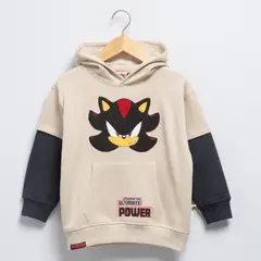 SONIC - Poleron Algodón Niño Beige