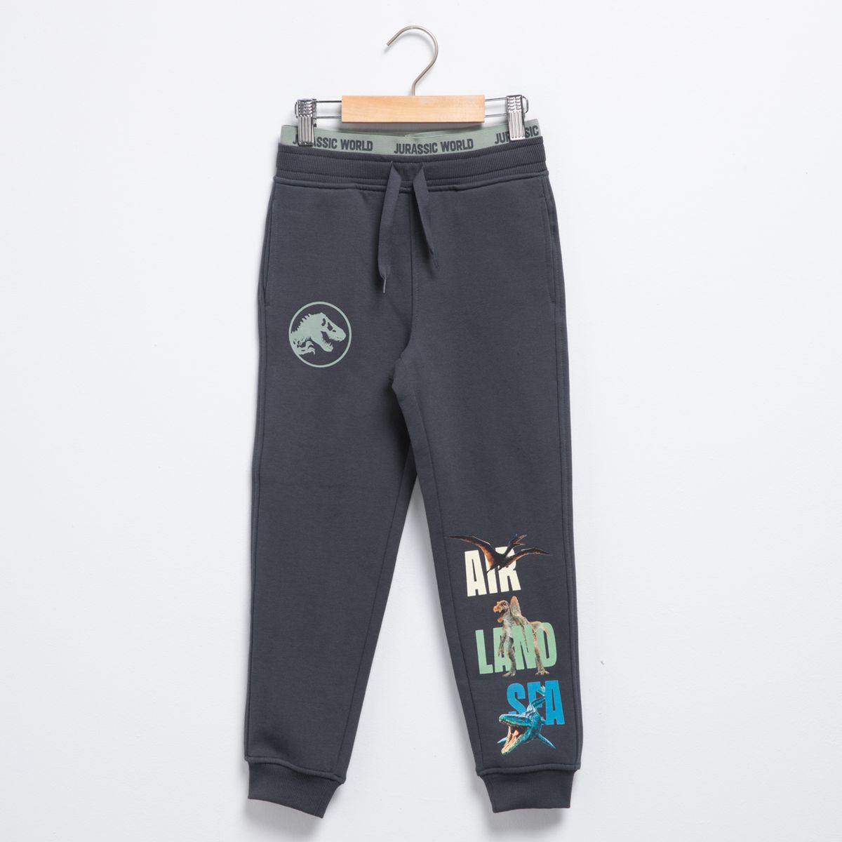 JURASSIC WORLD - Pantalon Buzo Algodón Niño Gris Jurassic World