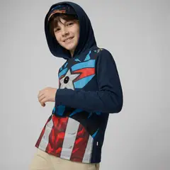 AVENGERS - Polera Manga Larga Algodón Niño Azul