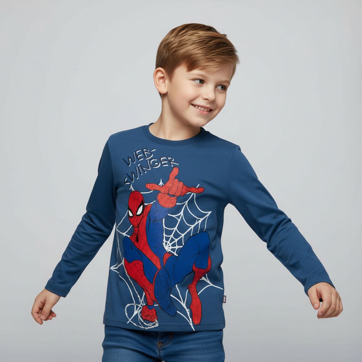 SPIDER MAN - Polera Manga Larga Niño Spider-Man