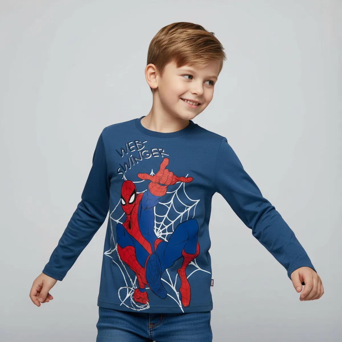 SPIDER MAN - Polera Manga Larga Niño Spider-Man