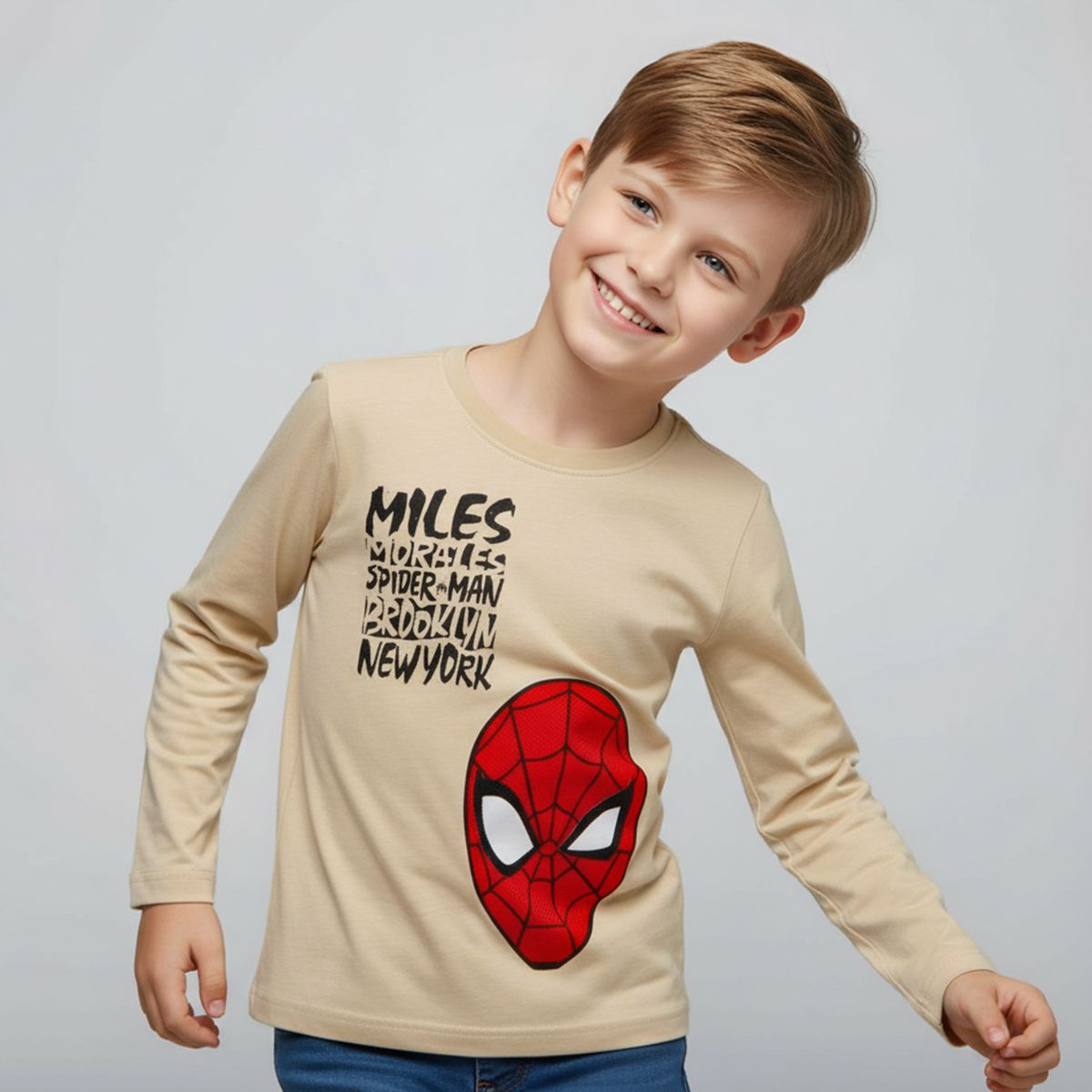 SPIDER MAN - Polera Manga Larga Niño Spider-Man