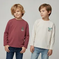 Pack de 2 Poleras Niño Manga Larga Algodón