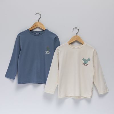 Imagen 2 del producto Pack de 2 Poleras Niño Manga Larga Algodón