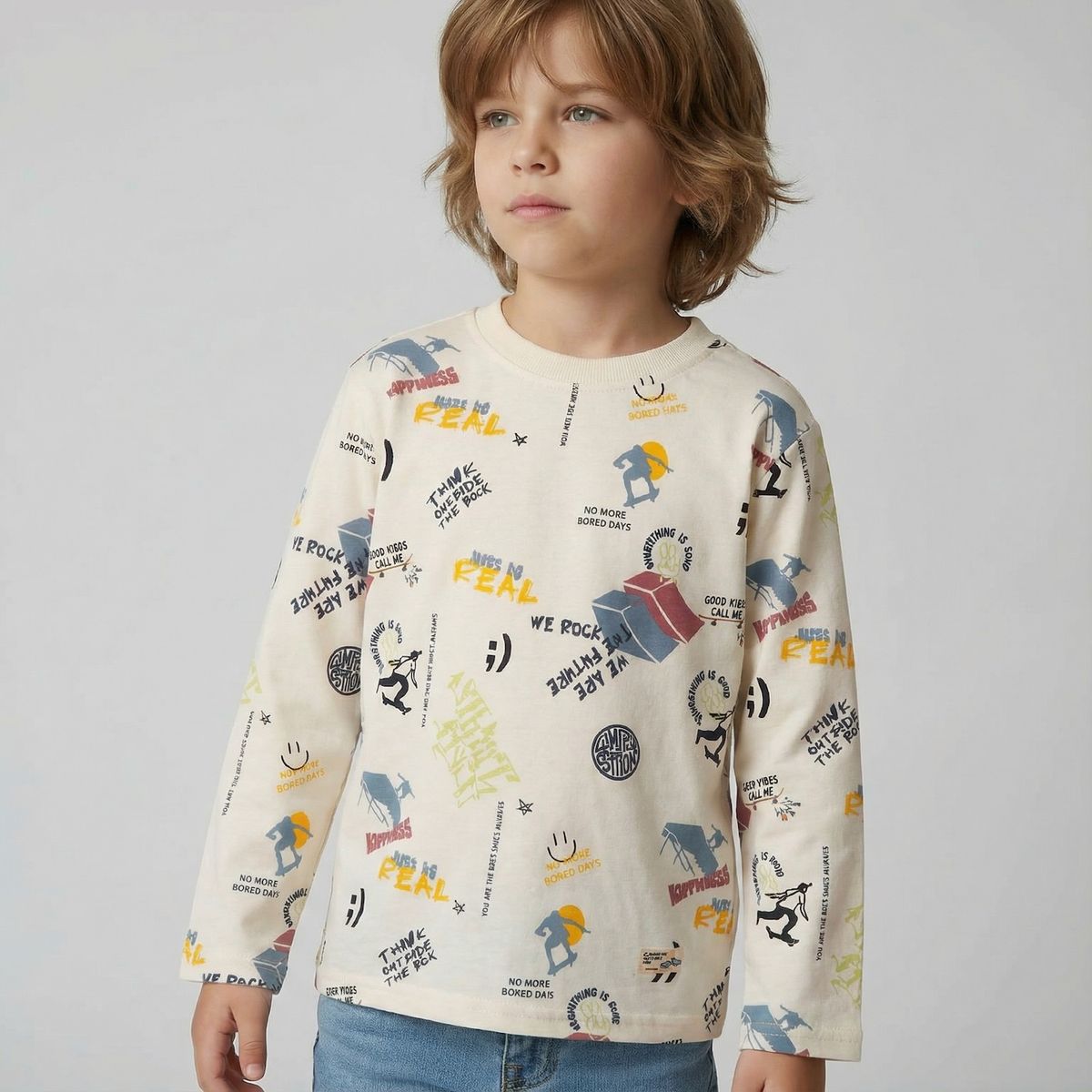 YAMP - Polera Niño Manga Larga Algodón Yamp