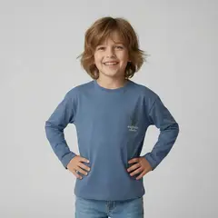 YAMP - Polera Niño Manga Larga Algodón