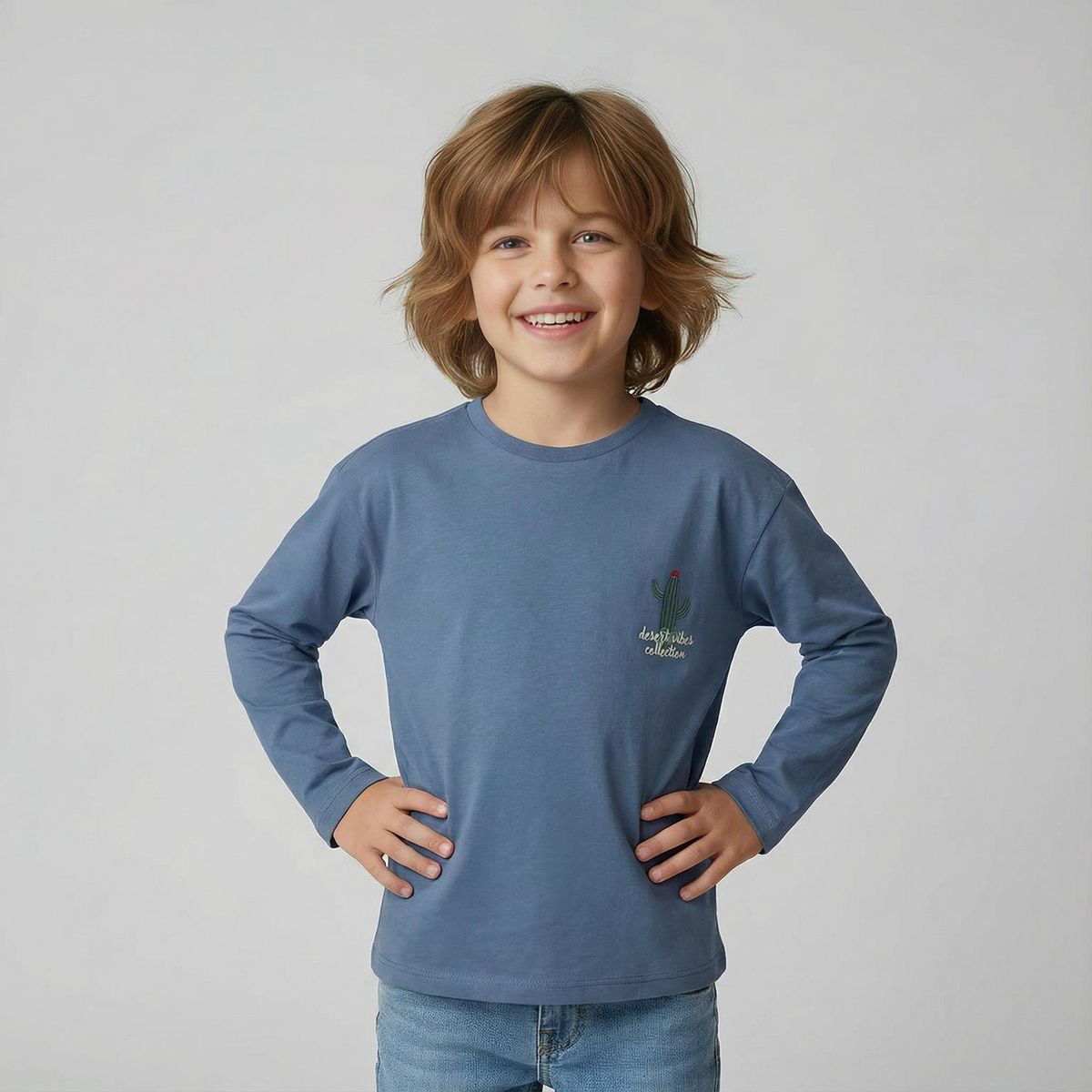 YAMP - Polera Niño Manga Larga Algodón Yamp