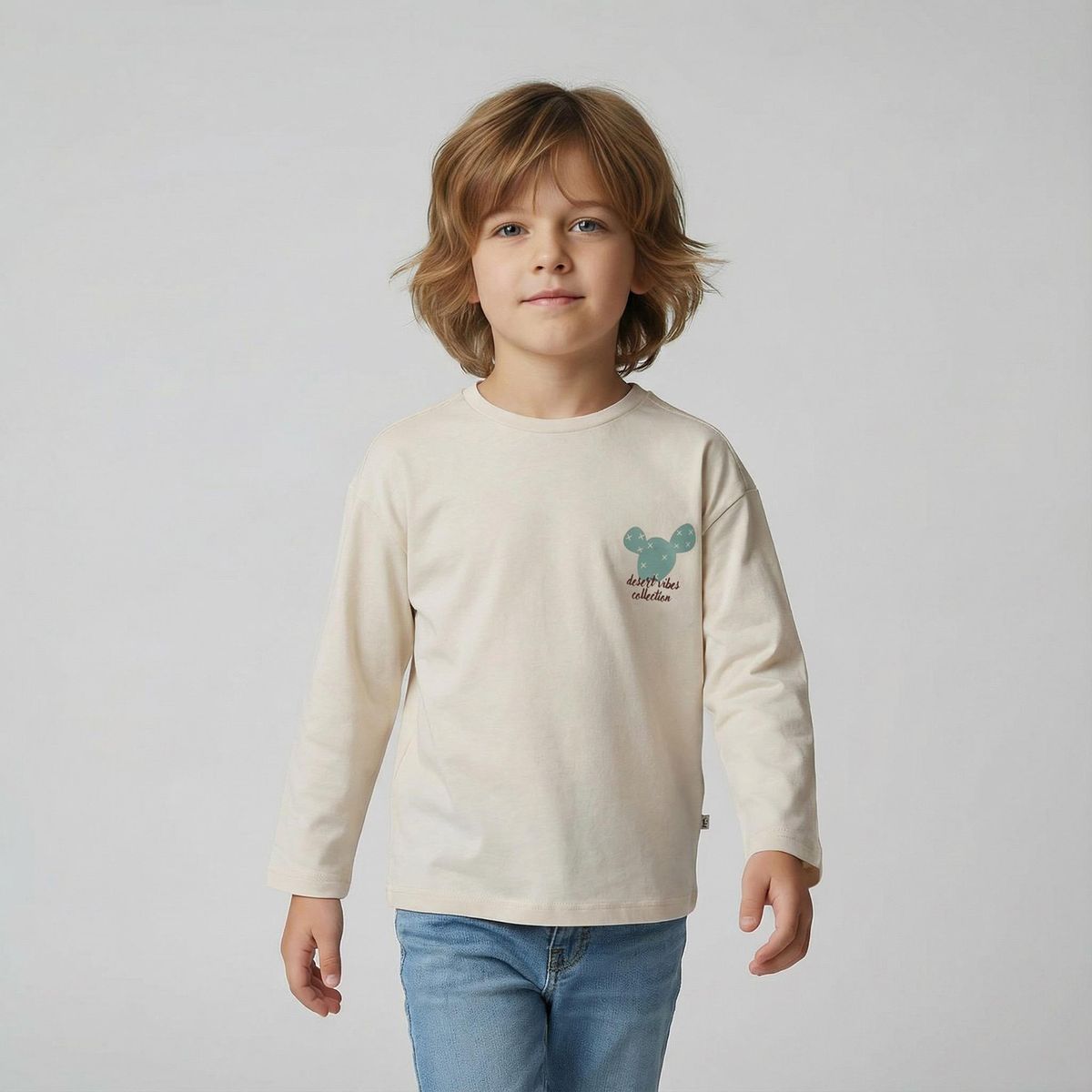 YAMP - Polera Niño Manga Larga Algodón Yamp