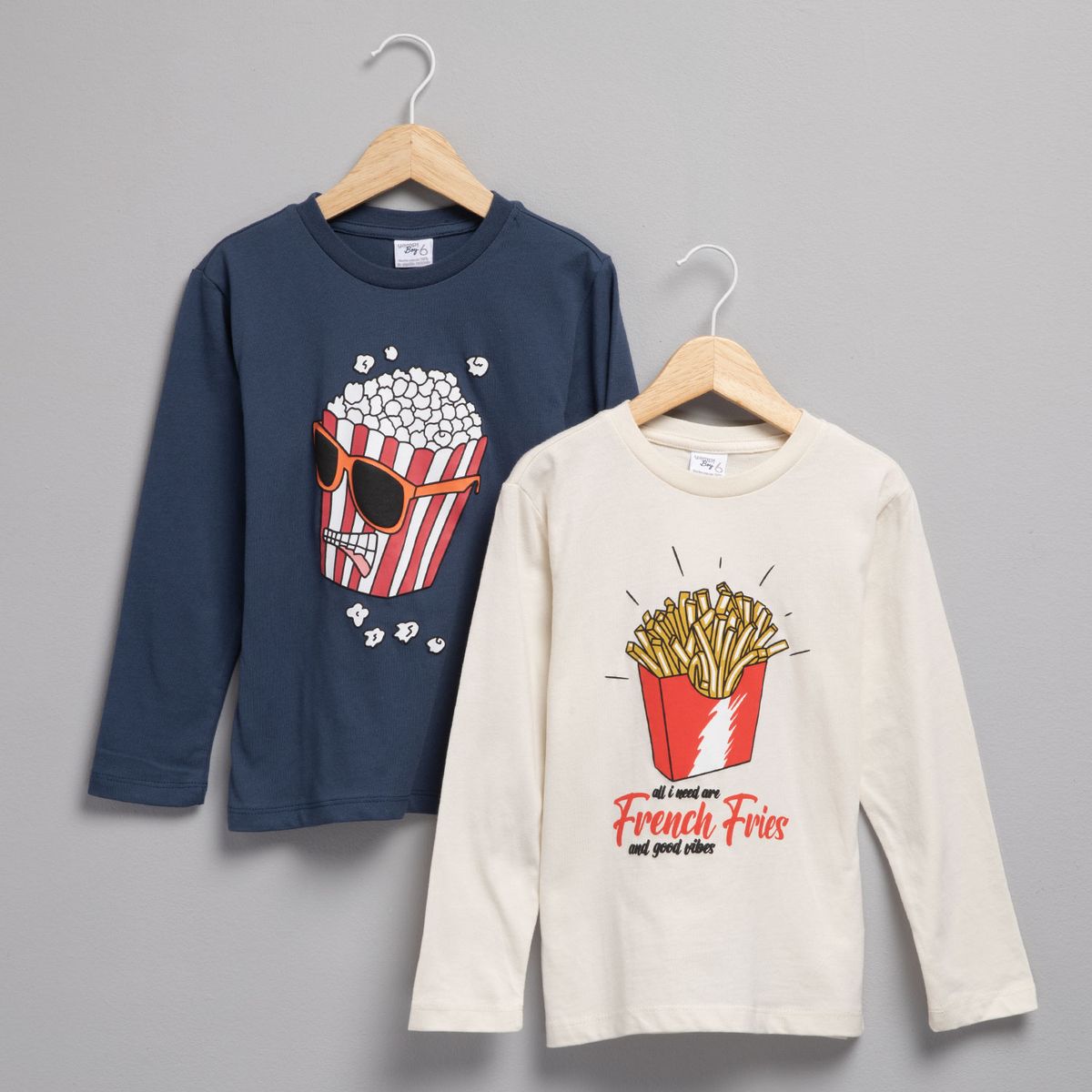 YAMP - Pack de 2 Poleras Niño Manga Larga Algodón Yamp