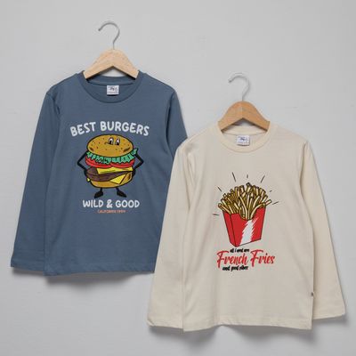 Imagen 2 del producto Pack de 2 Poleras Niño Manga Larga Algodón