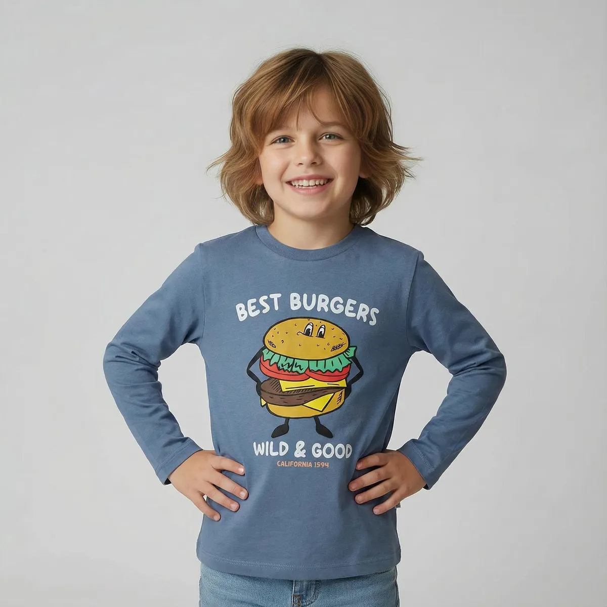 YAMP - Polera Niño Manga Larga Algodón Yamp
