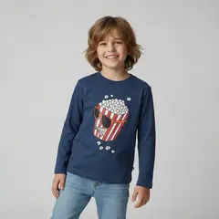 YAMP - Polera Niño Manga Larga Algodón