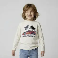 YAMP - Polera Niño Manga Larga Algodón