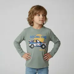 YAMP - Polera Niño Manga Larga Algodón