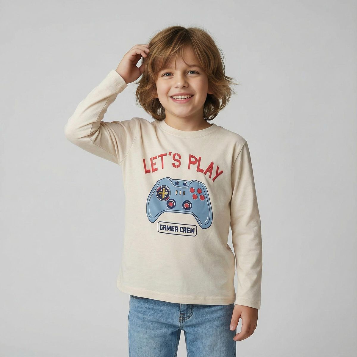 YAMP - Polera Niño Manga Larga Algodón Yamp