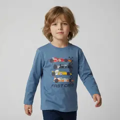 YAMP - Polera Niño Manga Larga Algodón