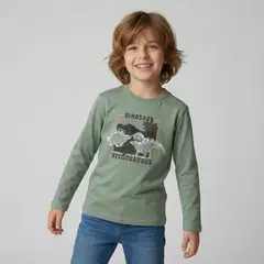 YAMP - Polera Niño Manga Larga Algodón