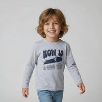 Polera Niño Manga Larga Algodón