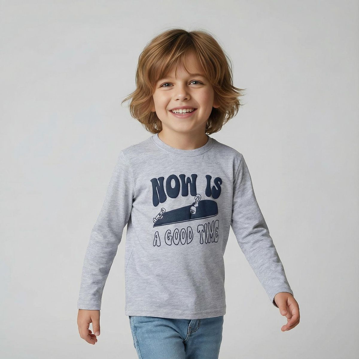 YAMP - Polera Niño Manga Larga Algodón Yamp