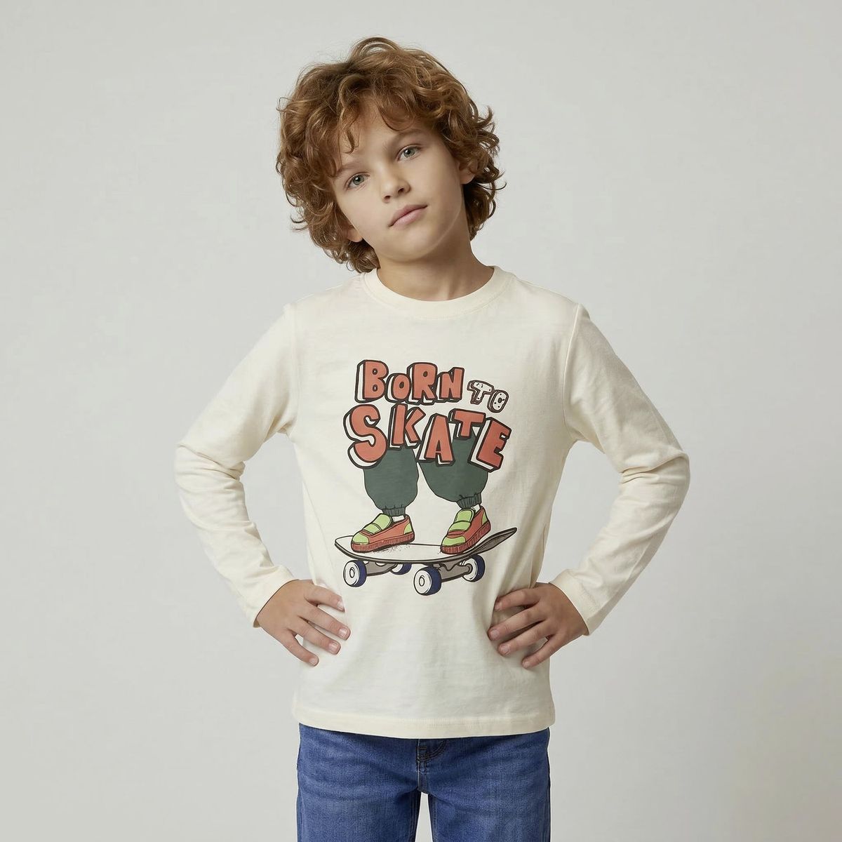 YAMP - Polera Niño Manga Larga Algodón Yamp