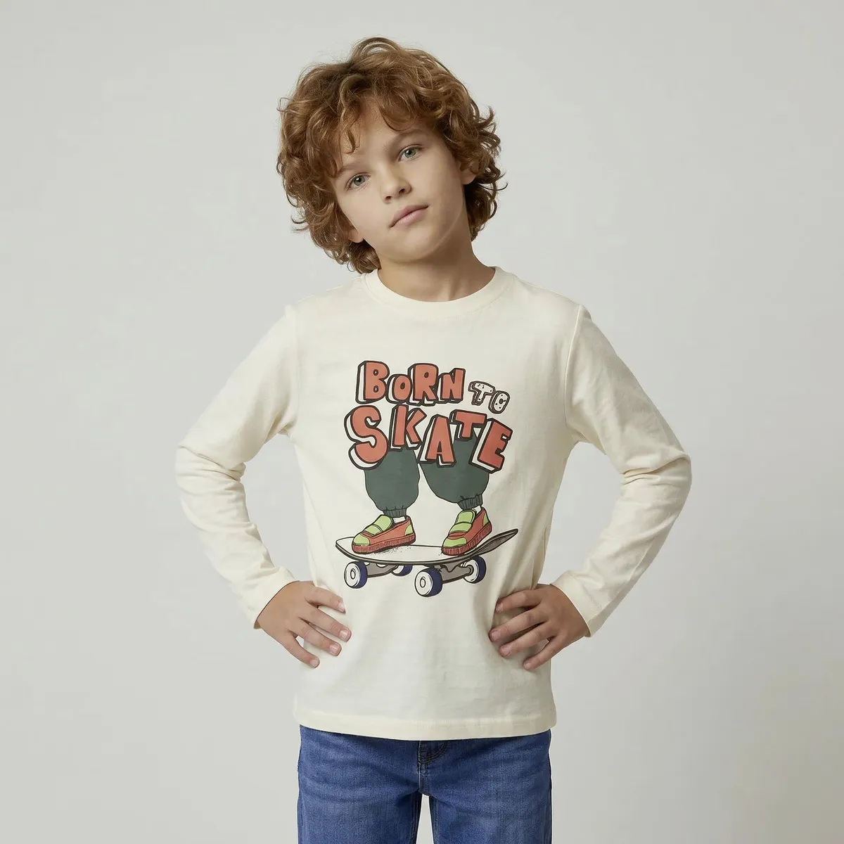 YAMP - Polera Niño Manga Larga Algodón Yamp
