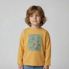 YAMP - Polera Niño Manga Larga Algodón