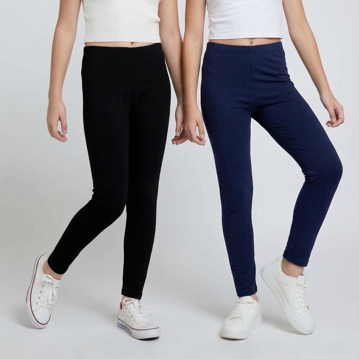 ELEVEN - Pack 2 Calzas Niña Algodón Eleven