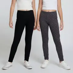 ELEVEN - Pack 2 Calzas Niña Algodón