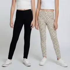 ELEVEN - Pack 2 Calzas Niña Algodón