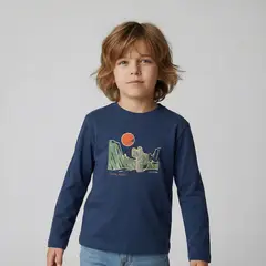 YAMP - Polera Niño Manga Larga Algodón