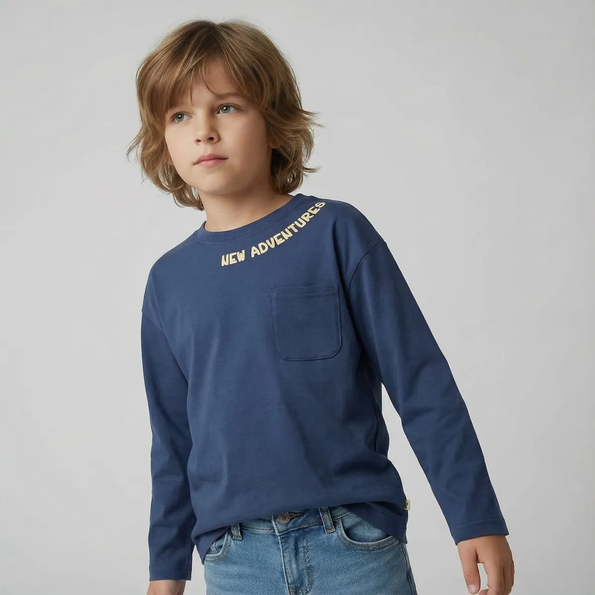 YAMP - Polera Niño Manga Larga Algodón Yamp