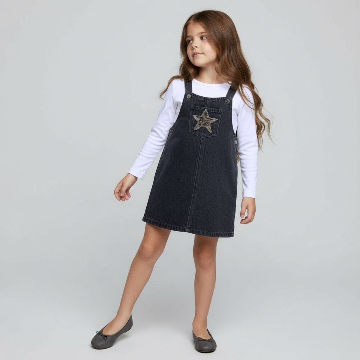 YAMP - Conjunto Jardinera Más Polera Niña Yamp
