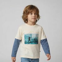 Polera Niño Manga Larga Algodón
