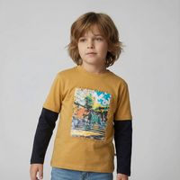 Polera Niño Manga Larga Algodón