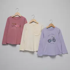 YAMP - Pack 3 Poleras Manga Larga Niña