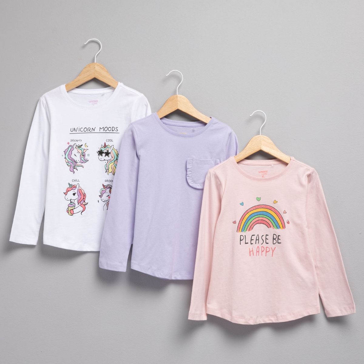 YAMP - Pack 3 Poleras Manga Larga Niña Yamp