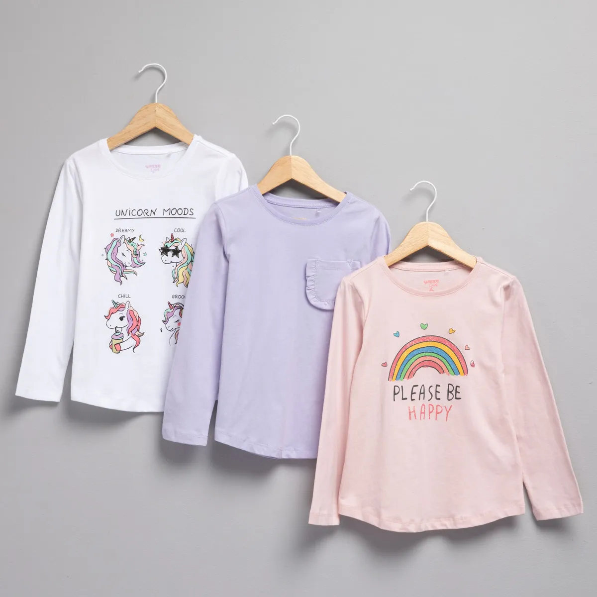 YAMP - Pack 3 Poleras Manga Larga Niña Yamp