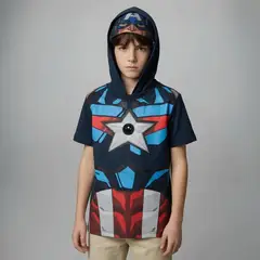 AVENGERS - Polera Manga Corta Algodón Niño Verde