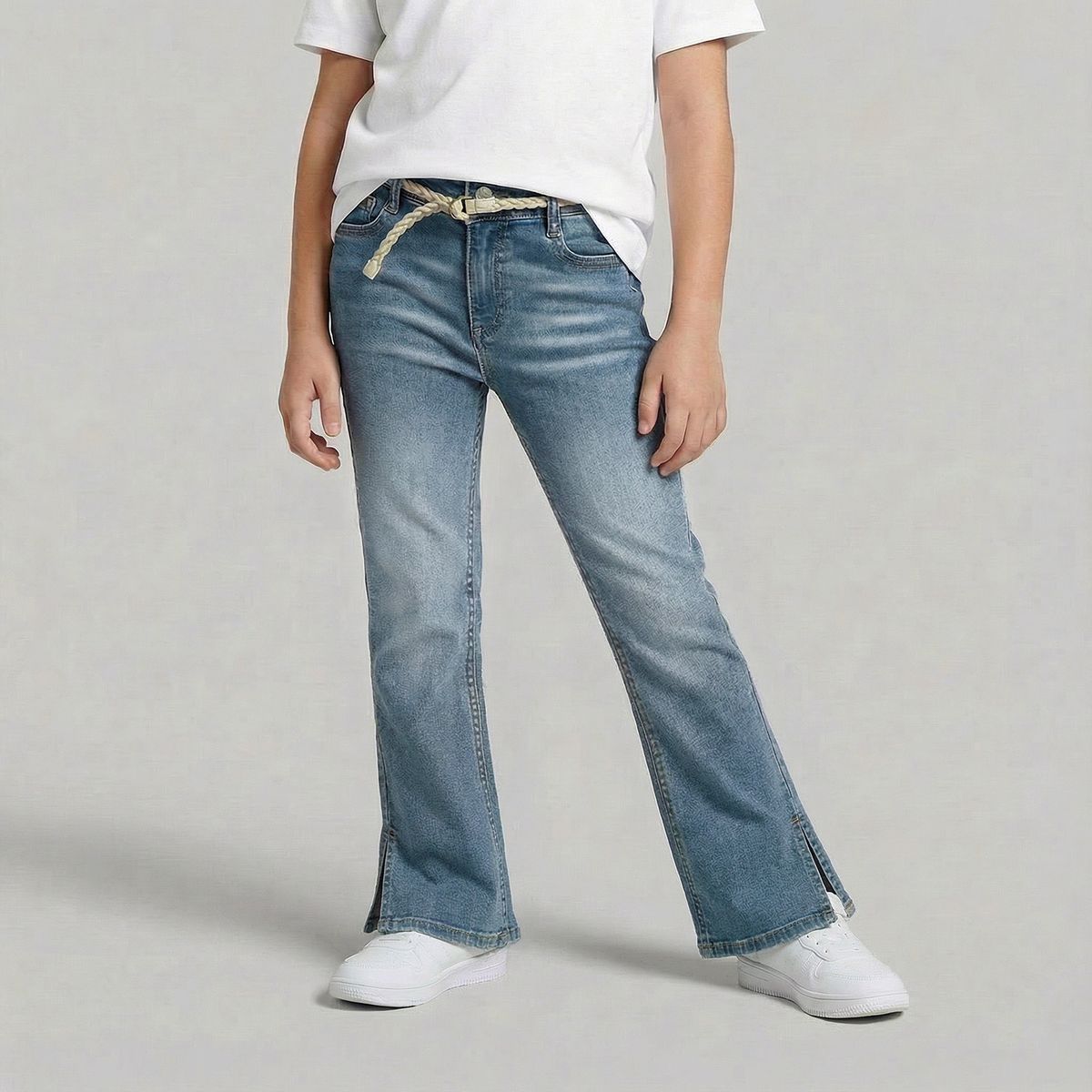 CONIGLIO - Jeans Niña Con Cinturón Coniglio