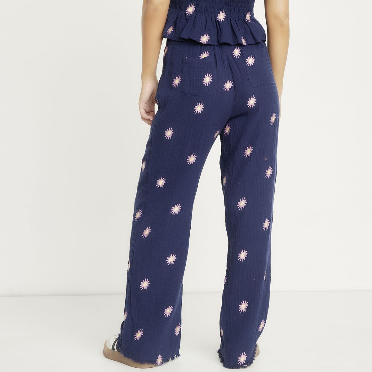 SYBILLA - Pantalón Wide Leg Tiro Medio Mujer Sybilla