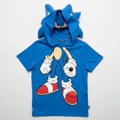 SONIC - Polera Manga Corta Algodón Niño Azul