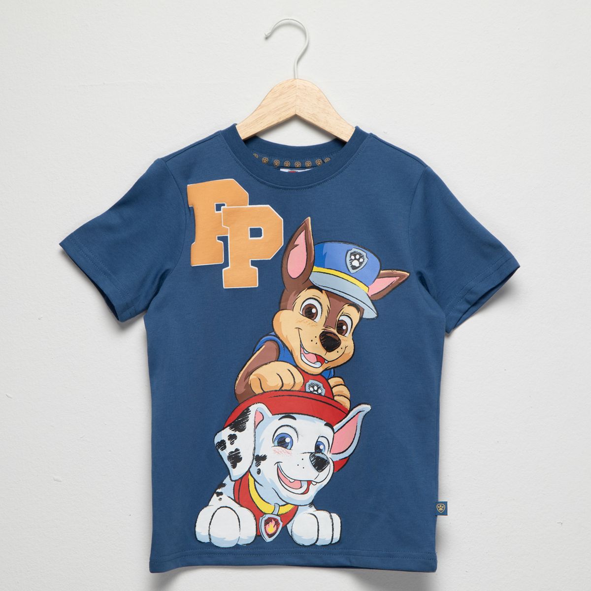 PAW PATROL - Polera Manga Corta Algodón Niño Café Paw Patrol