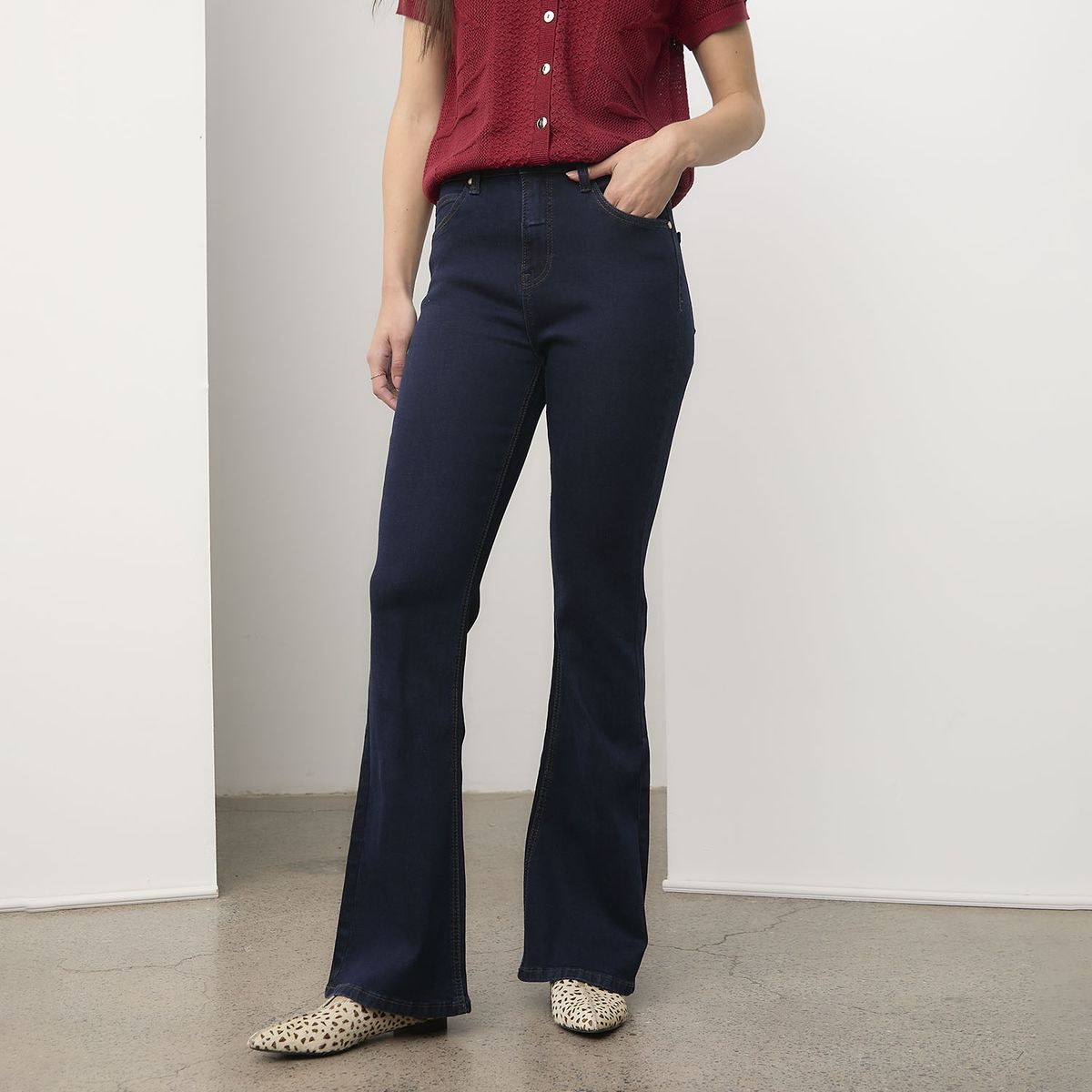 APOLOGY - Jeans Flare Tiro Medio Mujer Apology